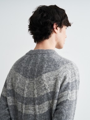 Men's centripetal knitting pullover 詳細画像