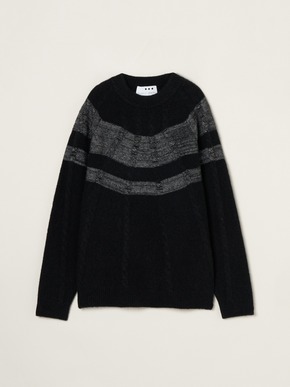 Men's centripetal knitting pullover 詳細画像