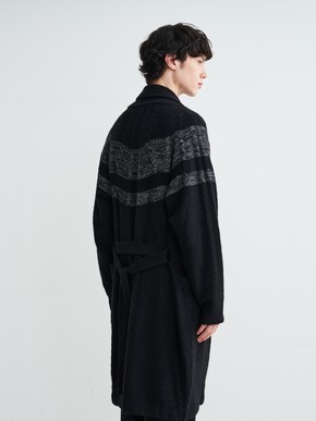 Men's centripetal knitting robe 詳細画像