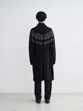 Men's centripetal knitting robe 詳細画像