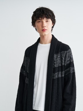 Men's centripetal knitting robe 詳細画像