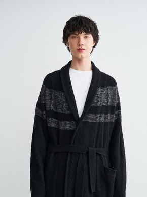 Men's centripetal knitting robe 詳細画像