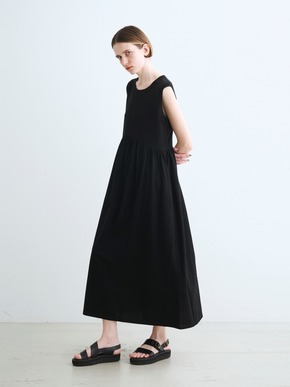 Long staple yarn gather dress 詳細画像