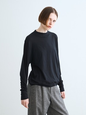 Smile stretch jersey mock neck T 詳細画像