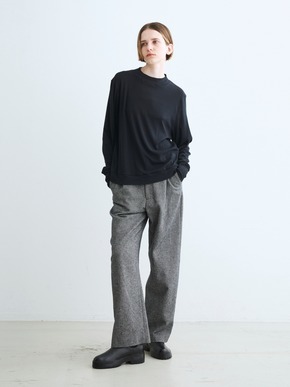 Smile stretch jersey mock neck T 詳細画像