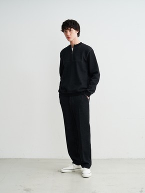 Men's doubleface long sleeve half zip pullover 詳細画像