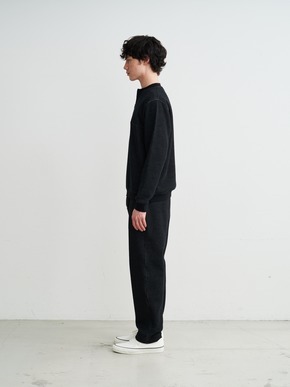 Men's doubleface long sleeve half zip pullover 詳細画像