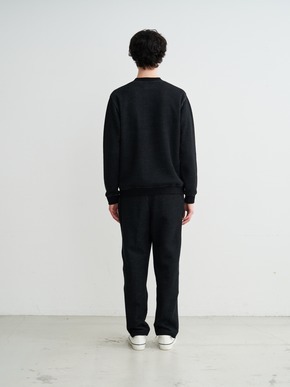 Men's doubleface long sleeve half zip pullover 詳細画像