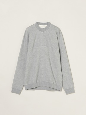 Men's doubleface long sleeve half zip pullover 詳細画像