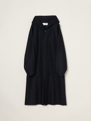 Men's fine merino melton hoodie coat 詳細画像