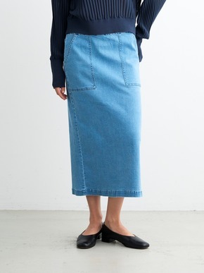 Denim streight skirt 詳細画像