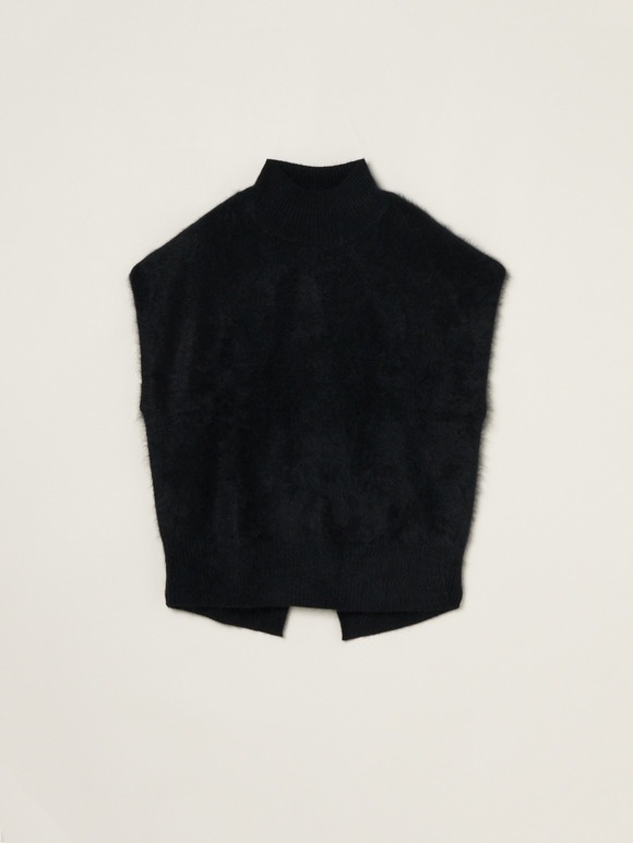 Fur cashmere vest