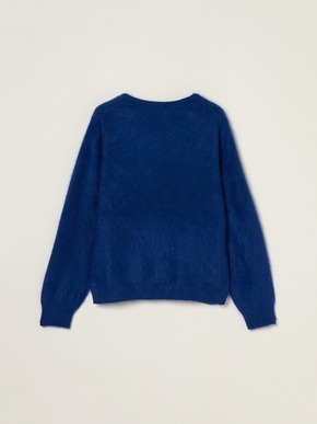 Fur cashmere v-neck pullover 詳細画像