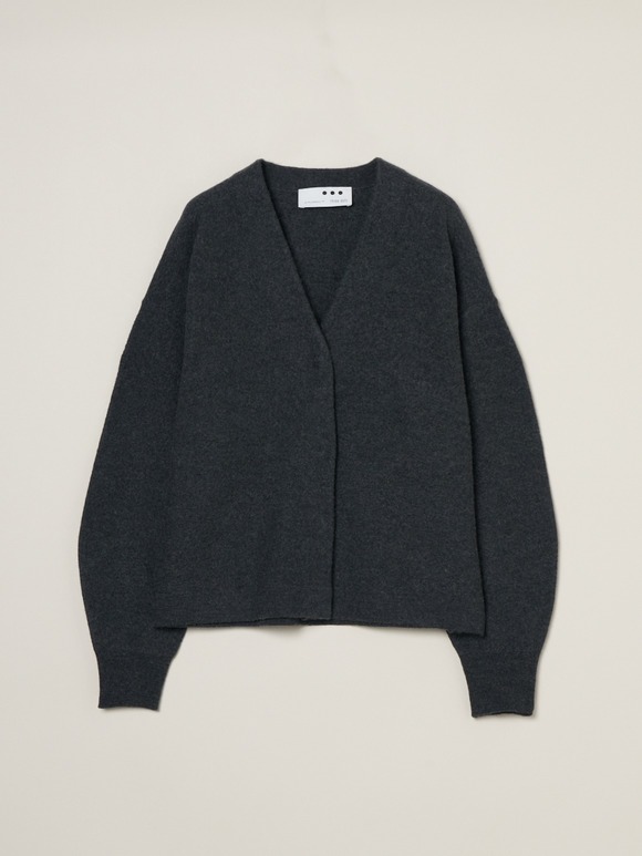 Felt sweater blouson cardigan