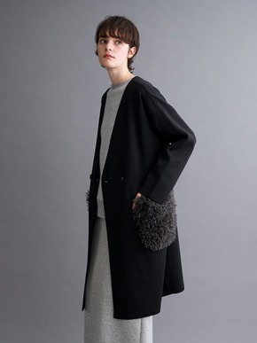 Spongy yarn pocket cardigan 詳細画像