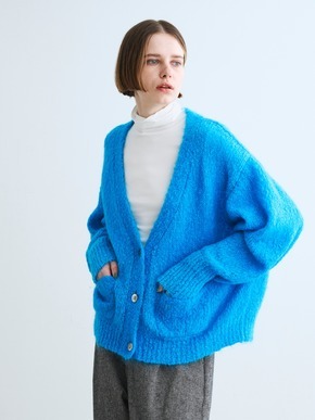 Color shaggy pocket cardigan 詳細画像