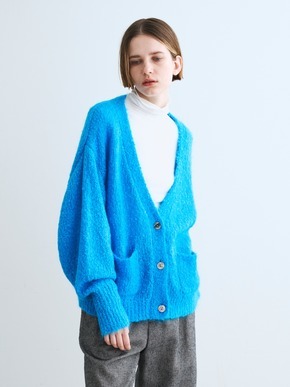 Color shaggy pocket cardigan 詳細画像