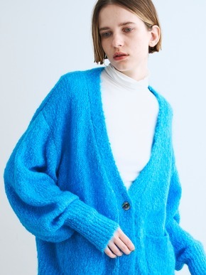 Color shaggy pocket cardigan 詳細画像