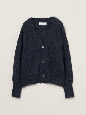 Color shaggy pocket cardigan 詳細画像