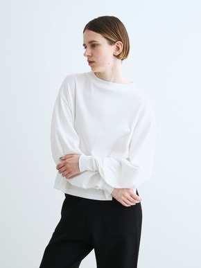 Silky cotton knit curved sleeveT 詳細画像