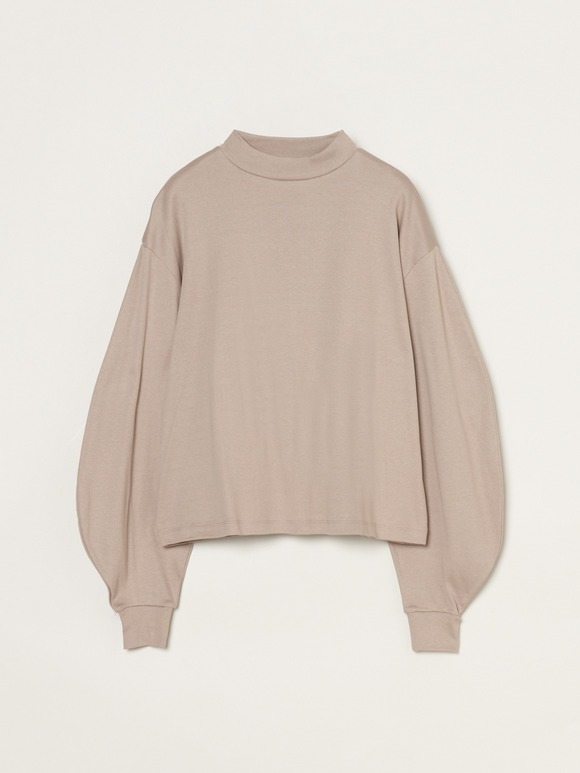 Silky cotton knit curved sleeveT