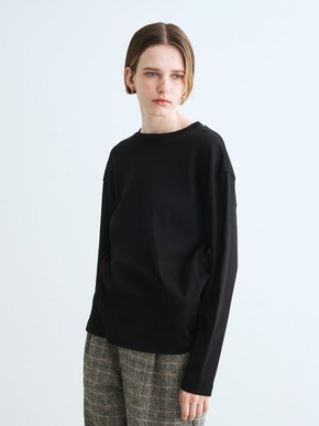 Silky cotton knit l/s tee 詳細画像