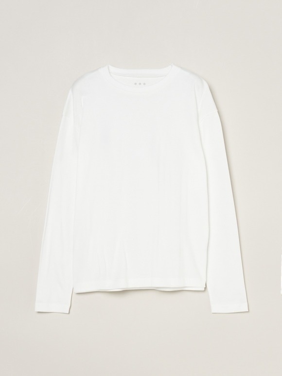 Silky cotton knit l/s tee