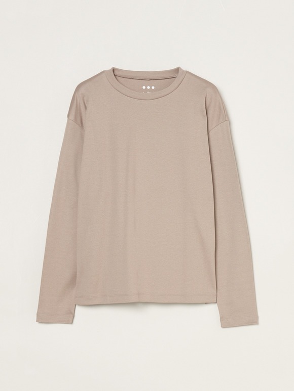 Silky cotton knit l/s tee