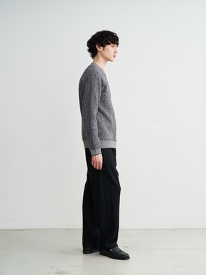 Men's boiled herringbone l/s crew 詳細画像