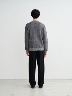 Men's boiled herringbone l/s crew 詳細画像