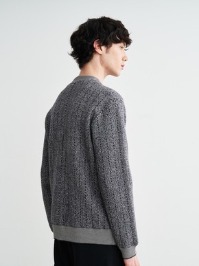 Men's boiled herringbone l/s crew 詳細画像