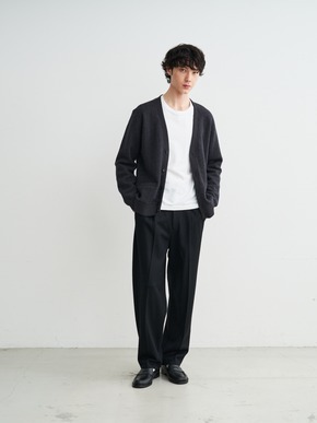 Men'sboiled herringbone v neck cardigan 詳細画像