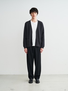 Men'sboiled herringbone v neck cardigan 詳細画像