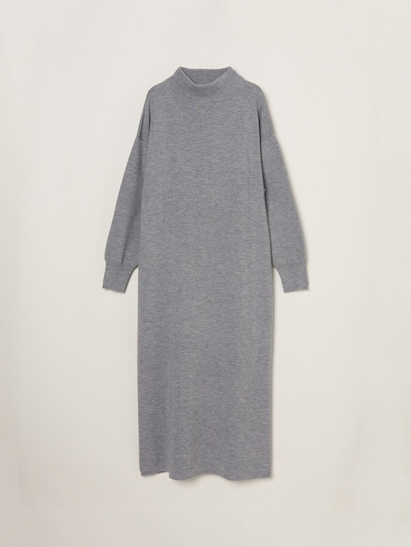 Wool outfit high neck dress