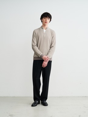 Men's cottonwaffle l/s halfzipPO 詳細画像