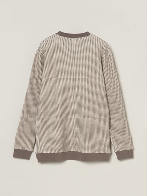 Men's cotton waffle l/s t-shirt 詳細画像