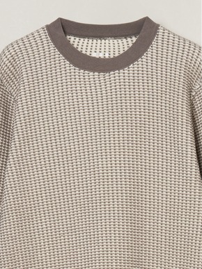 Men's cotton waffle l/s t-shirt 詳細画像