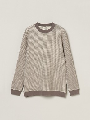 Men's cotton waffle l/s t-shirt 詳細画像