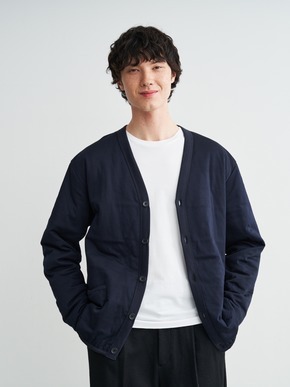 Men's leo reversible padded cardigan 詳細画像