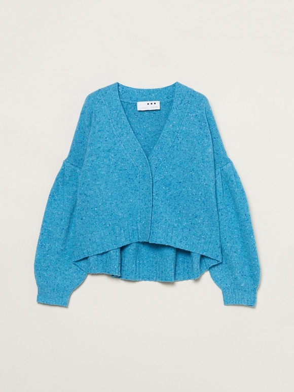 Melange wide cardigan