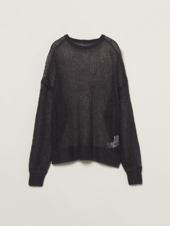 Mesh mohair pullover