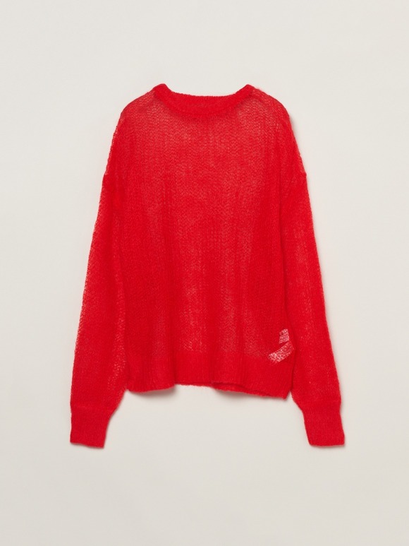 Mesh mohair pullover