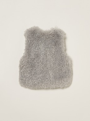 Wavy fur short gilet 詳細画像