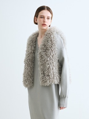 Wavy fur short gilet 詳細画像