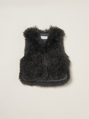 Wavy fur short gilet 詳細画像