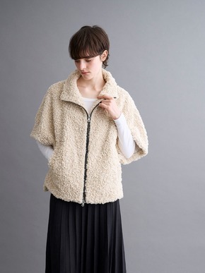 Poodle boa poncho vest 詳細画像