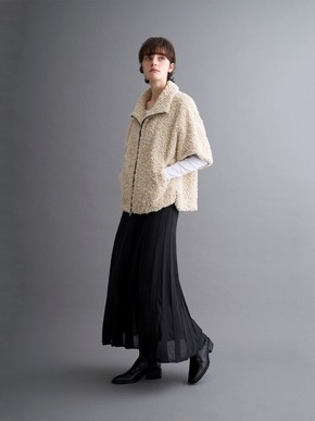 Poodle boa poncho vest 詳細画像