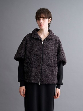 Poodle boa poncho vest 詳細画像