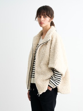 Poodle boa poncho vest 詳細画像