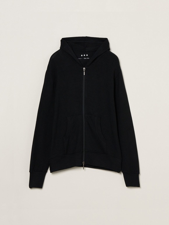 Brushed sweater zip up hoody